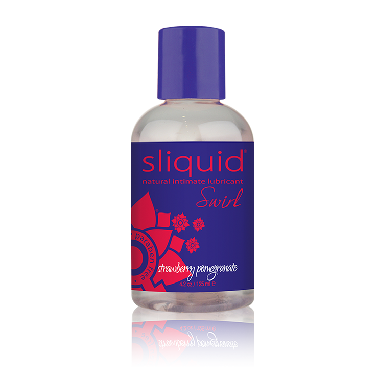 Strawberry Pomegranate 4.2 oz Swirl Strawberry Pomegranate Lube by Sliquid- The Nookie