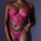 Verona High Leg Thong in Dahlia Lingerie by Thistle & Spire- The Nookie