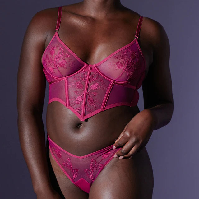 Verona High Leg Thong in Dahlia Lingerie by Thistle & Spire- The Nookie