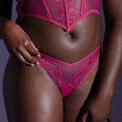 Verona High Leg Thong in Dahlia Lingerie by Thistle & Spire- The Nookie