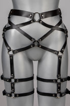 Infinity Leather Garter Belt  by Voyeur X- The Nookie