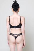 West Black Half Moon Cut-Out G-String Lingerie by RAVEN + ROSE- The Nookie