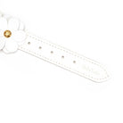 White Leather Flowers Hand Cuffs Kink by Liebe Seele- The Nookie