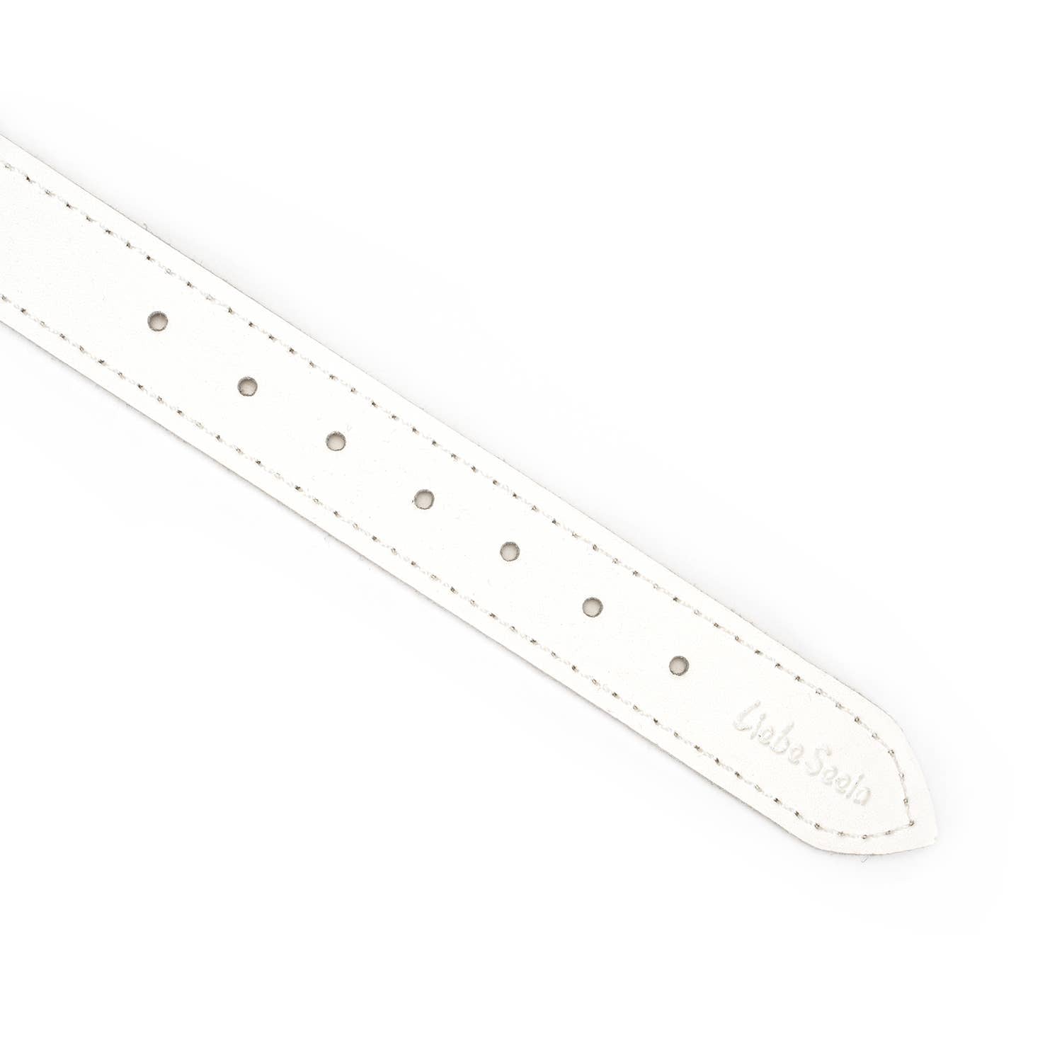 White Leather Flowers Ankle Cuffs Kink by Liebe Seele- The Nookie