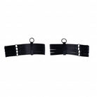 Black Four Strap Leg Garters with Black Sliders Lingerie by Flash You & Me- The Nookie