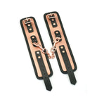 Rose Gold Leather Handcuffs Kink by Liebe Seele- The Nookie