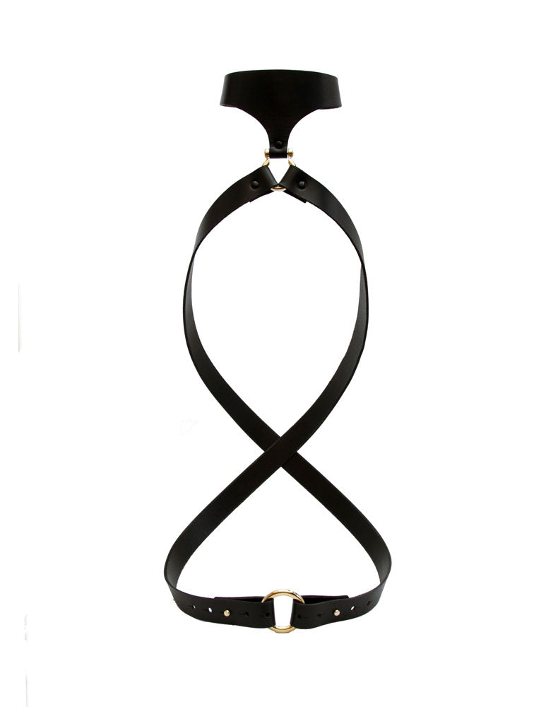 Whiplash Choker Cross Harness Black Lingerie by Elf Zhou- The Nookie