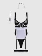 Maid Teddy Four-Piece Set Lingerie by House of Desire- The Nookie