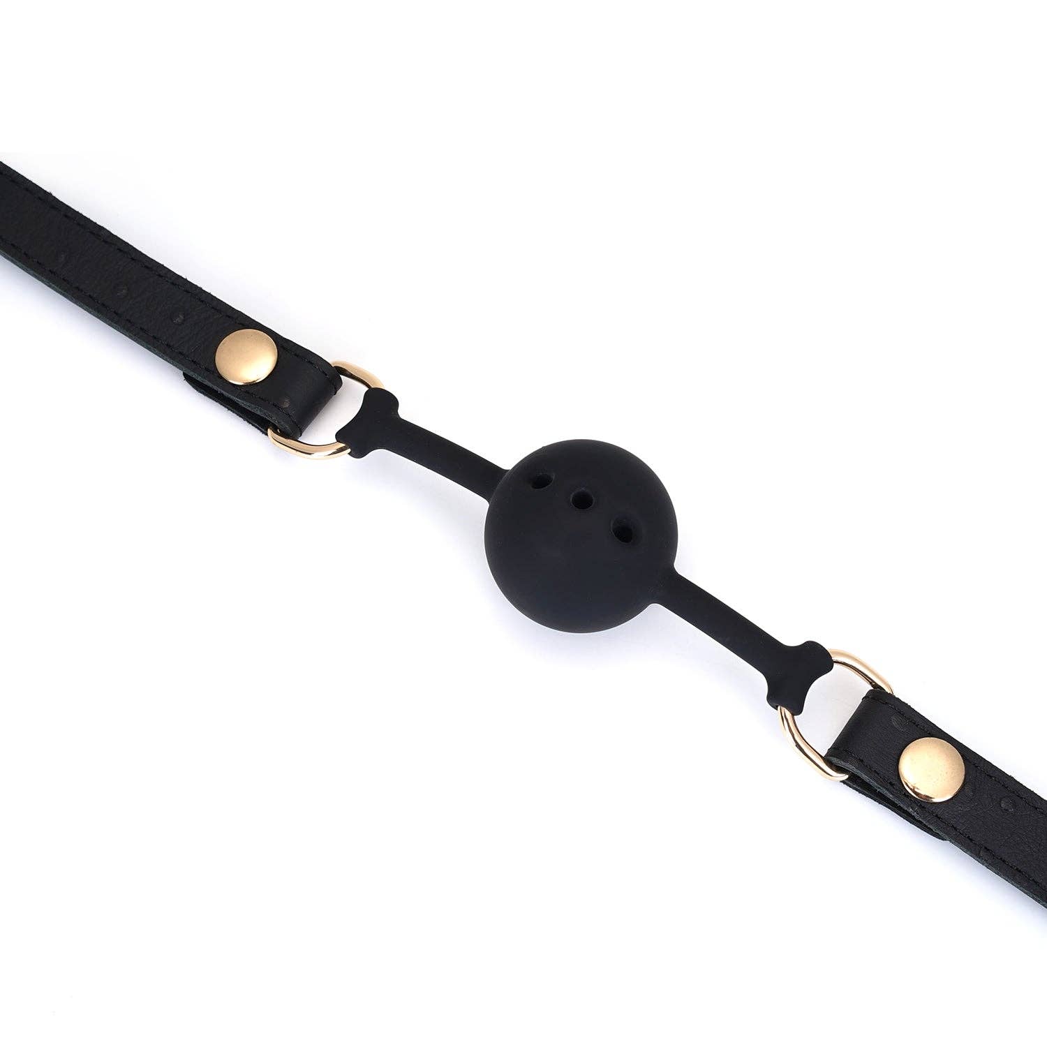Demon's Kiss Black Leather Ball Gag Kink by Liebe Seele- The Nookie