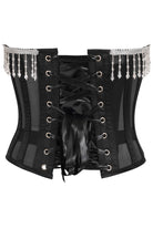 Steel Boned Sheer Underwire Waist Cincher with Fringe Lingerie by Daisy Corsets- The Nookie