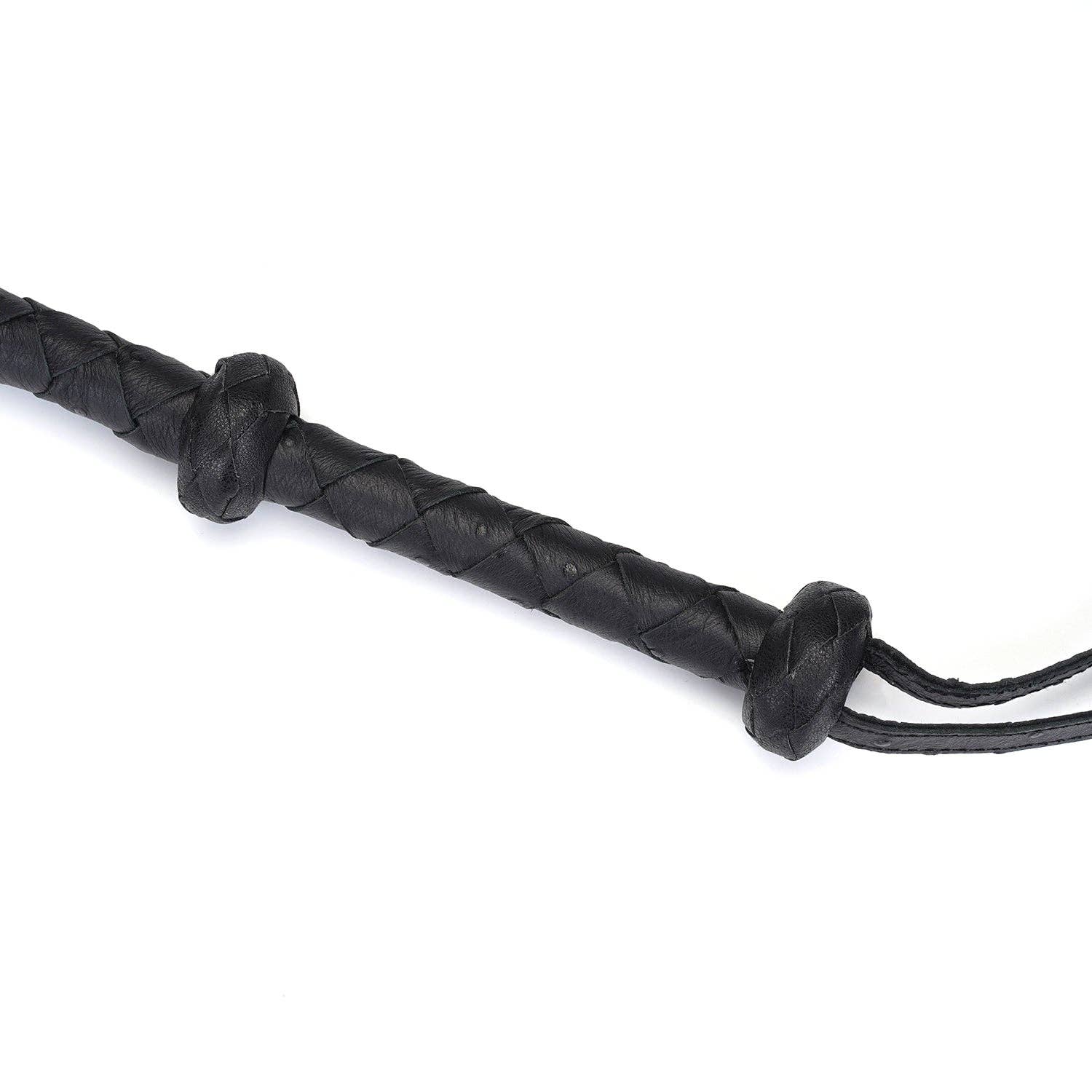 Demon's Kiss Black Leather Braided Bull Whip/ Horse Whip Kink by Liebe Seele- The Nookie