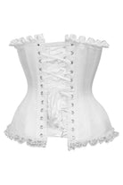 Top Drawer White Satin Steel Boned Burlesque Corset Lingerie by Daisy Corsets- The Nookie