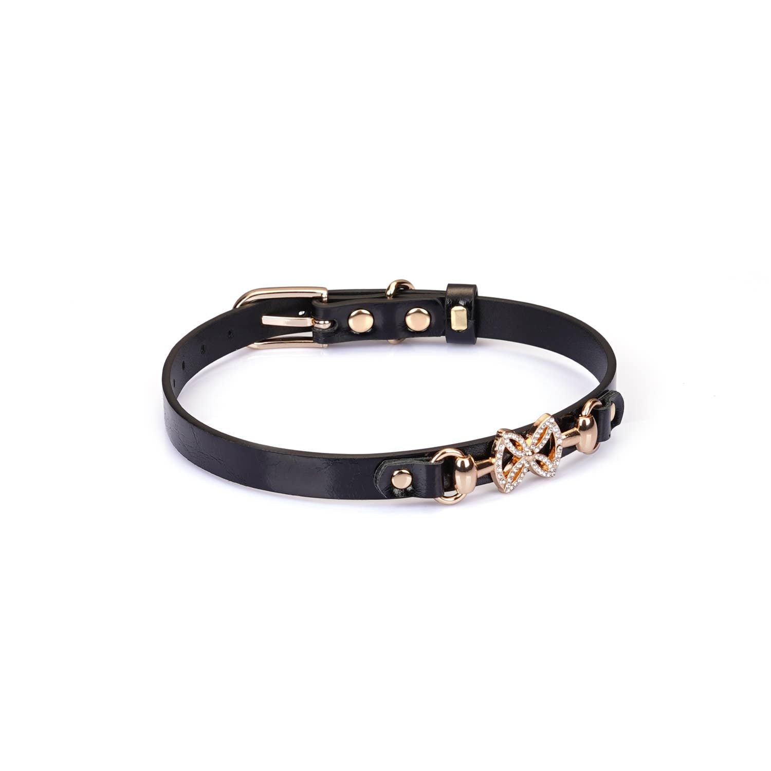 Luxury Rhinestone Bow Collar Kink by Liebe Seele- The Nookie