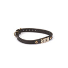 Black Italian Leather BITCH Choker Kink by Liebe Seele- The Nookie