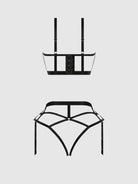 Devon Open Cup Bra & Crotchless Hipster Set Lingerie by House of Desire- The Nookie