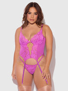 Reanna Lace & Chain Bustier & G-String Set Lingerie by House of Desire- The Nookie