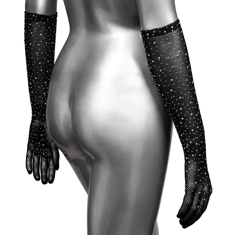 Jeweled Fishnet Full-Length Gloves by CalExotics- The Nookie
