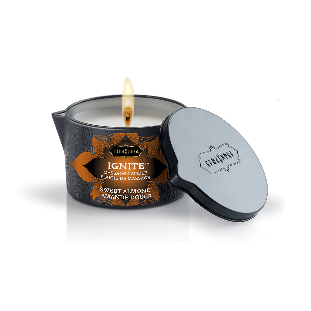 Ignite Massage Candle in Sweet Almond Massage by Kama Sutra- The Nookie