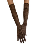 Sheer Leopard Gloves Lingerie by Pamela Mann- The Nookie