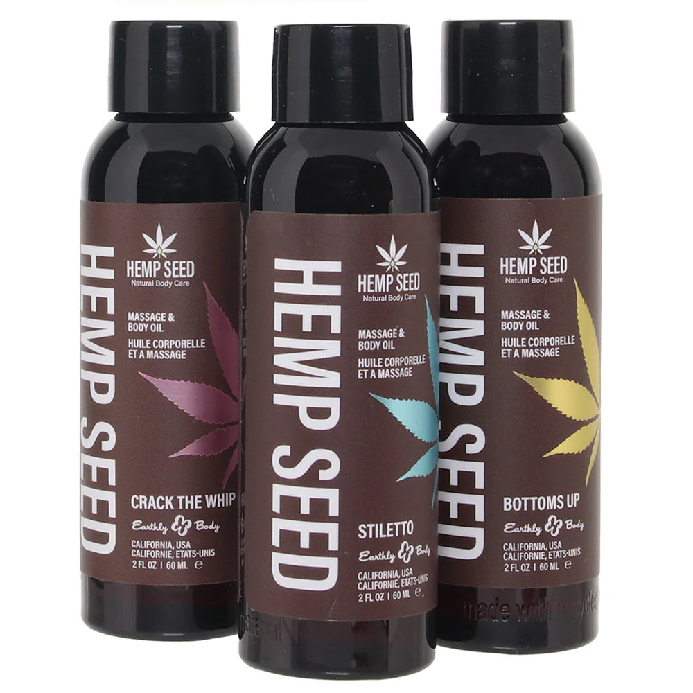 Hemp Seed Massage Oil Gift Set Massage by Earthly Body- The Nookie