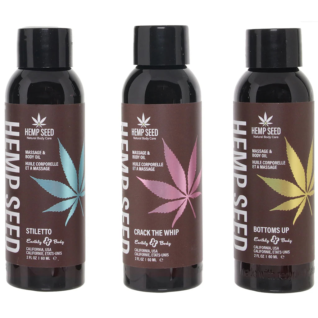 Hemp Seed Massage Oil Gift Set Massage by Earthly Body- The Nookie