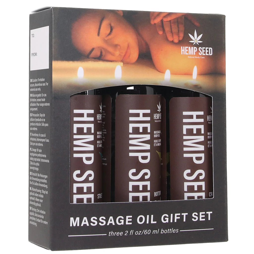 Hemp Seed Massage Oil Gift Set Massage by Earthly Body- The Nookie