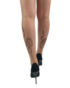 Premium Snake Back Seam Stockings in Nude/Black Lingerie by Pamela Mann- The Nookie