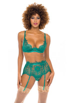 Georgia Lace Three Piece Set Lingerie by Oh La La Cheri- The Nookie