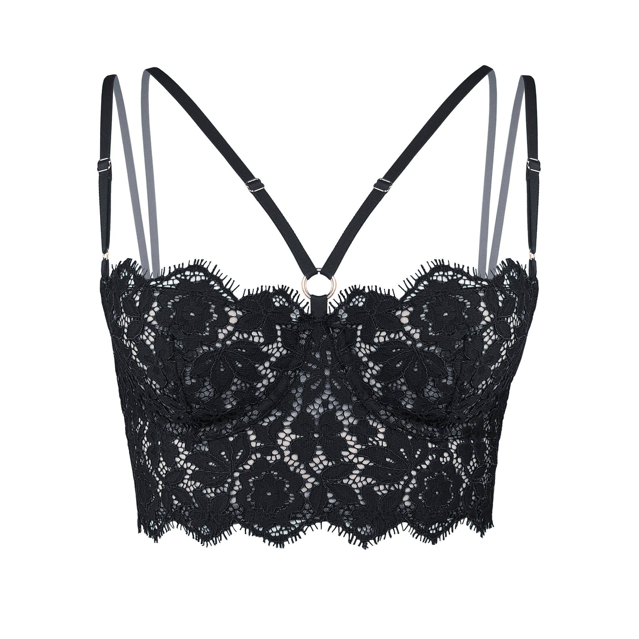 Frisson Bustier Black Lingerie by Monique Morin Lingerie- The Nookie