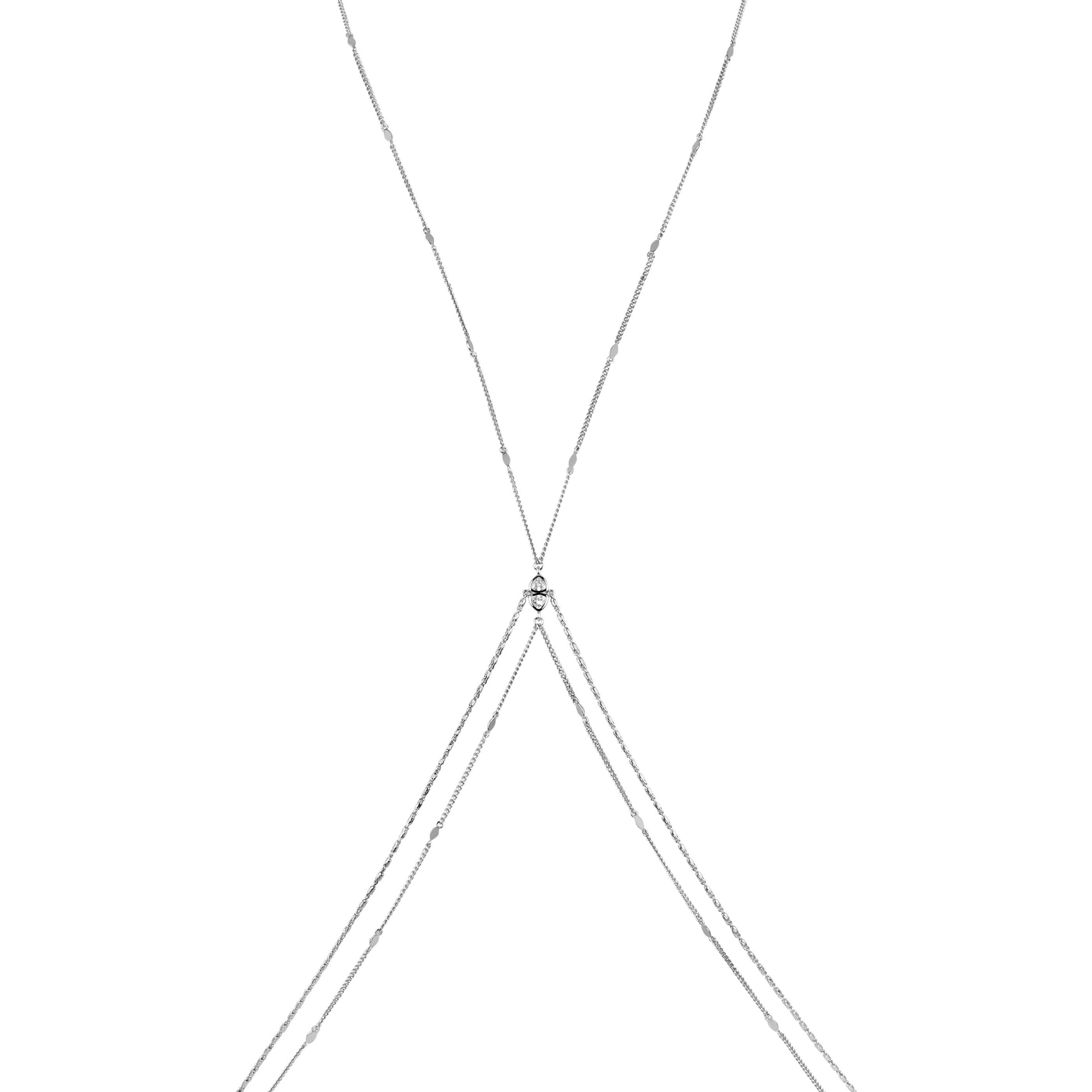 Veda Body Chain in Silver Lingerie by Lili Claspe- The Nookie