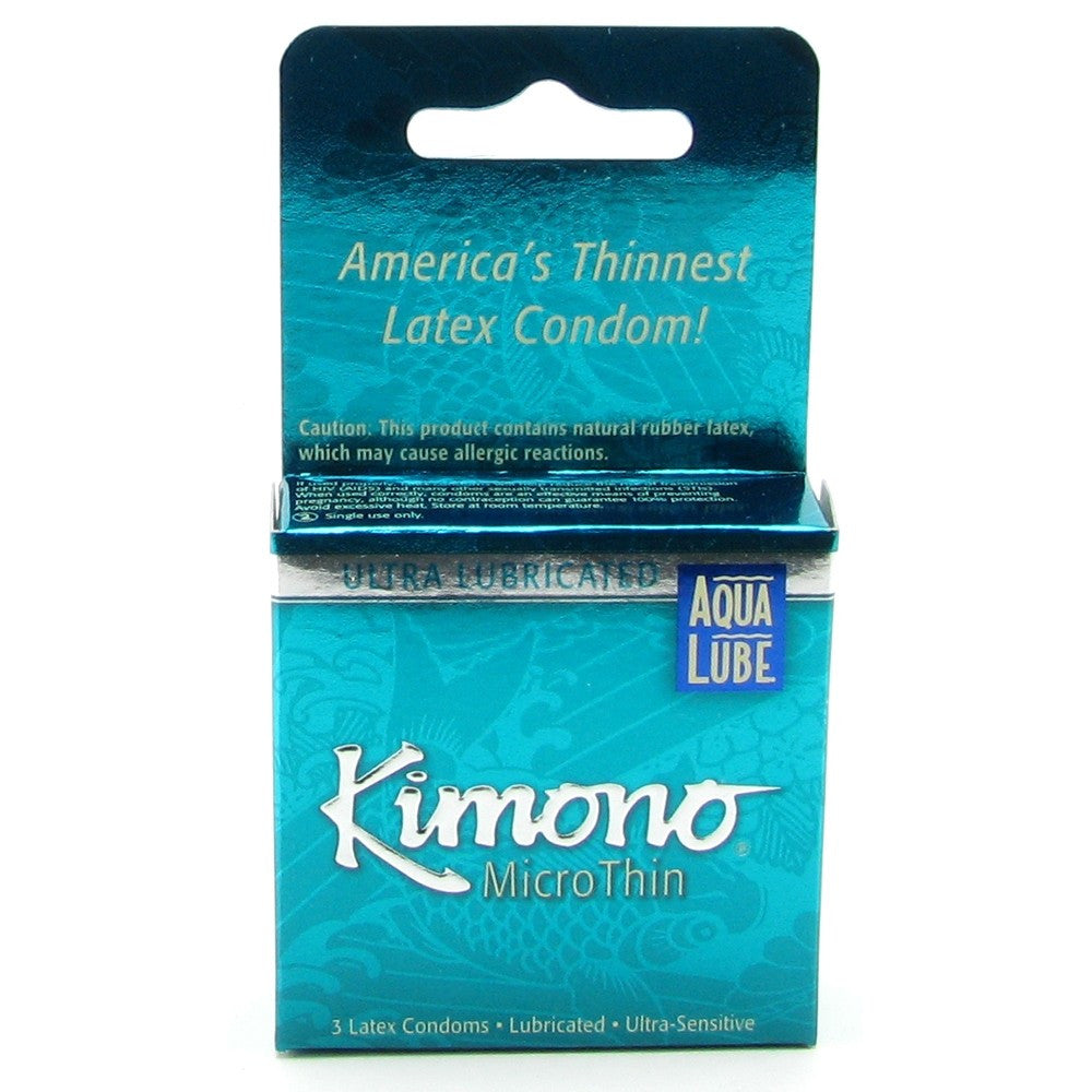 Microthin Aqua Lube Condoms Condom by Kimono- The Nookie