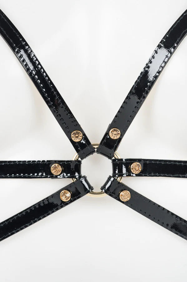Fräulein Kink Jet Harness Lingerie by Fräulein Kink- The Nookie