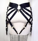  Ingrid Strappy Leather Web Garter Belt Lingerie by Love Lorn- The Nookie