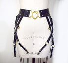 Ingrid Strappy Leather Web Garter Belt Lingerie by Love Lorn- The Nookie