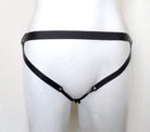 Black Leather and Elastic Frame Panty Lingerie by Love Lorn- The Nookie