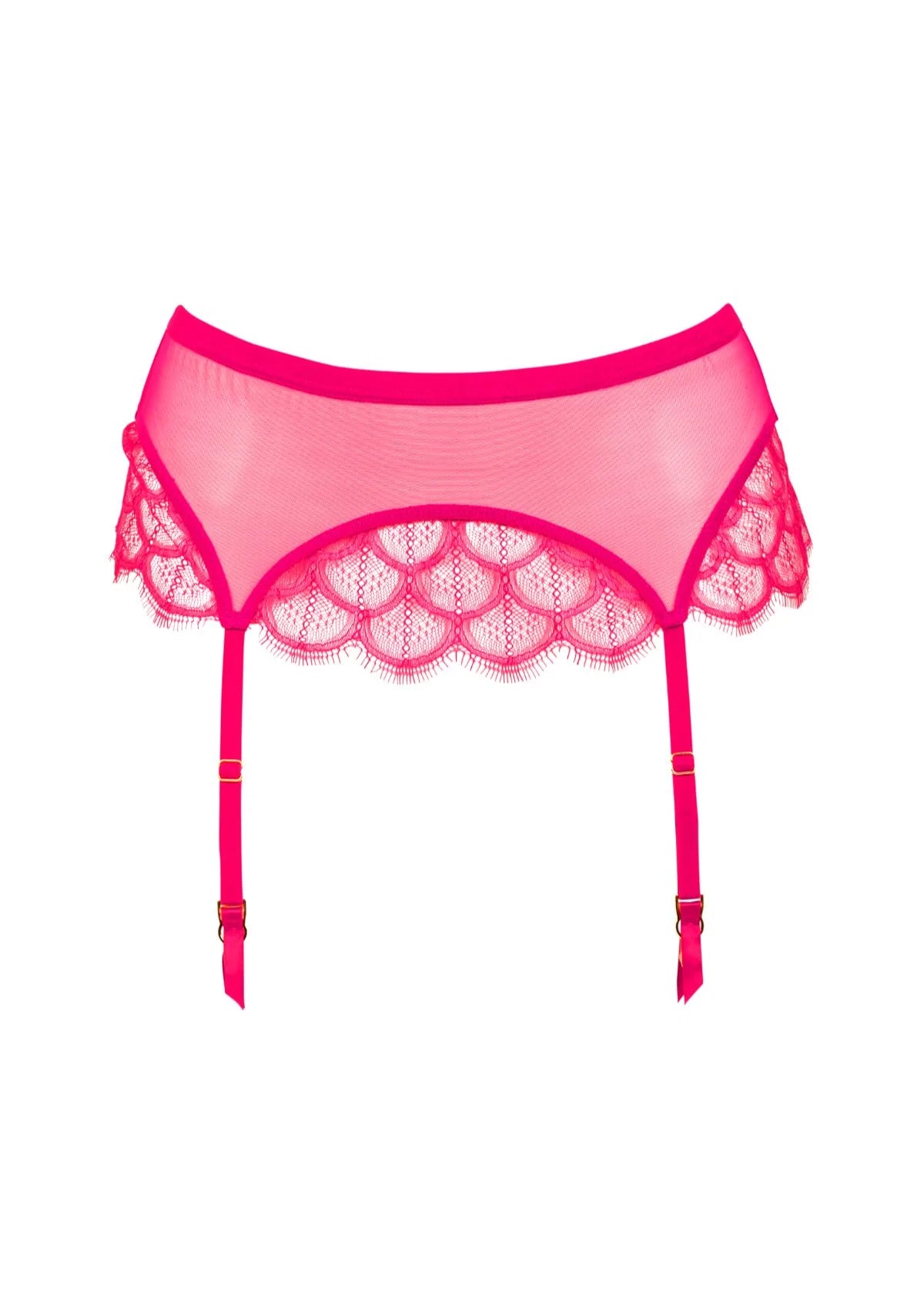 Mystic Shadow Suspender Belt in Raspberry Lingerie by Atelier Amour- The Nookie