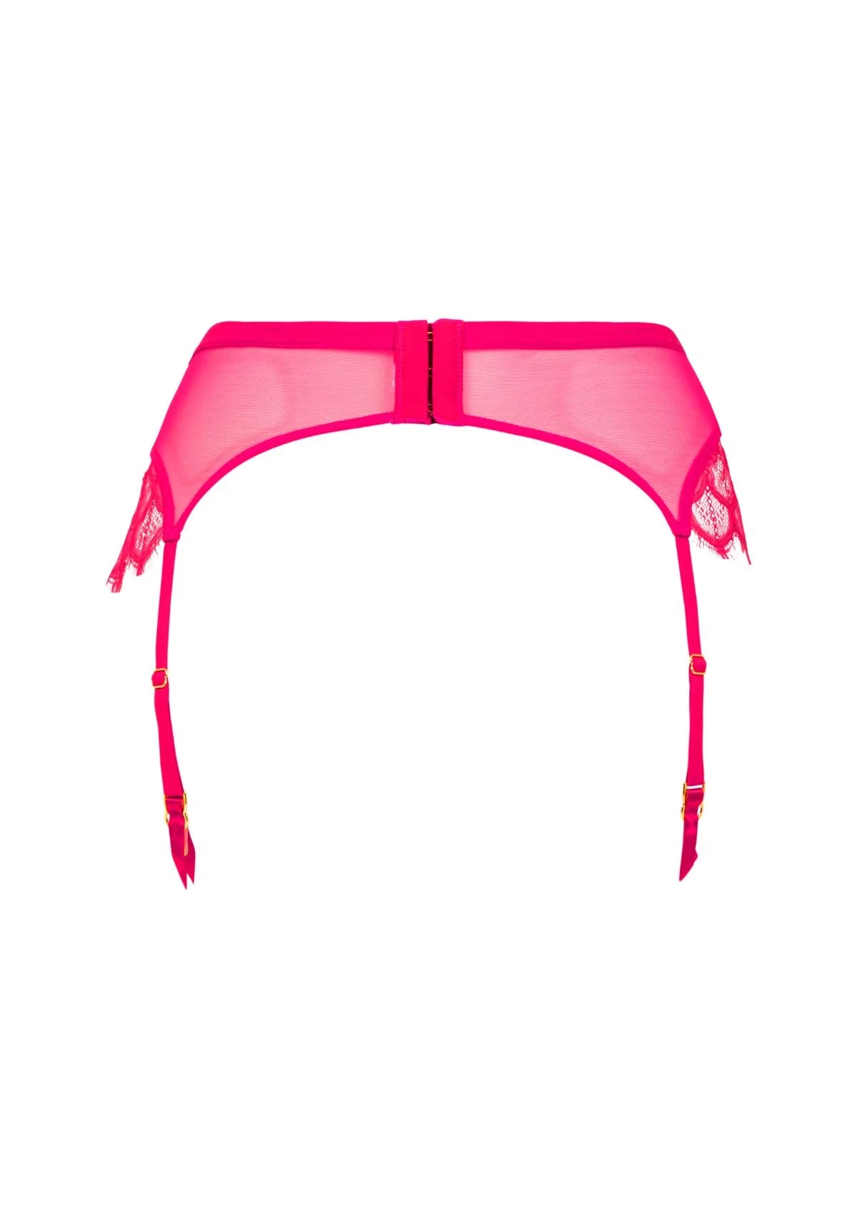 Mystic Shadow Suspender Belt in Raspberry Lingerie by Atelier Amour- The Nookie