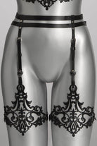 Lilly Leather Suspender Belt Lingerie by Voyeur X- The Nookie