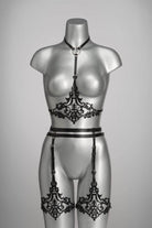 Lilly Leather Suspender Belt Lingerie by Voyeur X- The Nookie