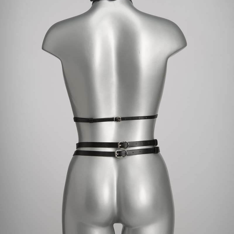 Lilly Leather Suspender Belt Lingerie by Voyeur X- The Nookie