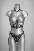 Lilly Leather Thong Lingerie by Voyeur X- The Nookie
