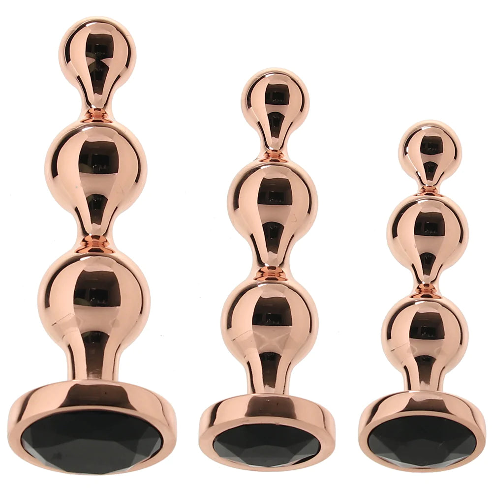 Gold Digger Beaded Plug Set Dildo by Evolved Novelties- The Nookie