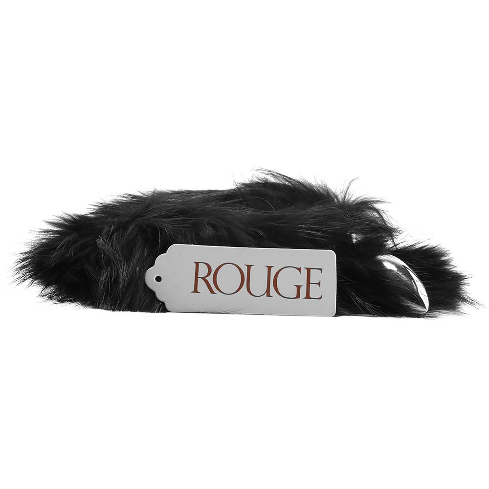 Stainless Steel Butt Plug with Fur Tail Dildo by Rouge- The Nookie