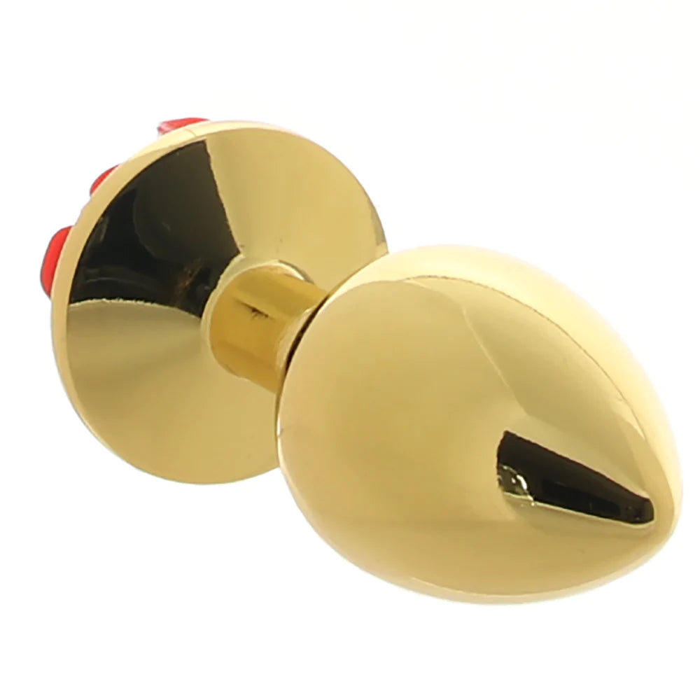 Small Gold Plug with Red Rose Dildo by NS Novelties- The Nookie