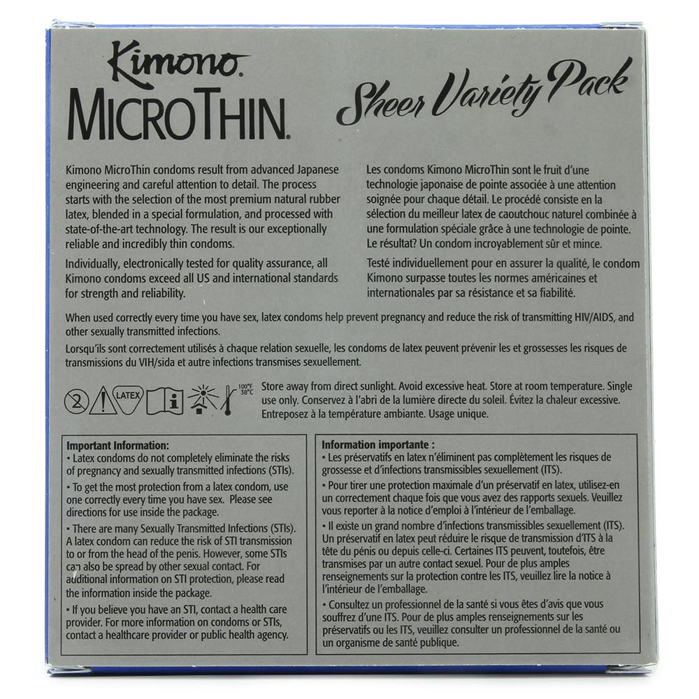 MicroThin Sheer Condom Variety Pack Condom by Kimono- The Nookie
