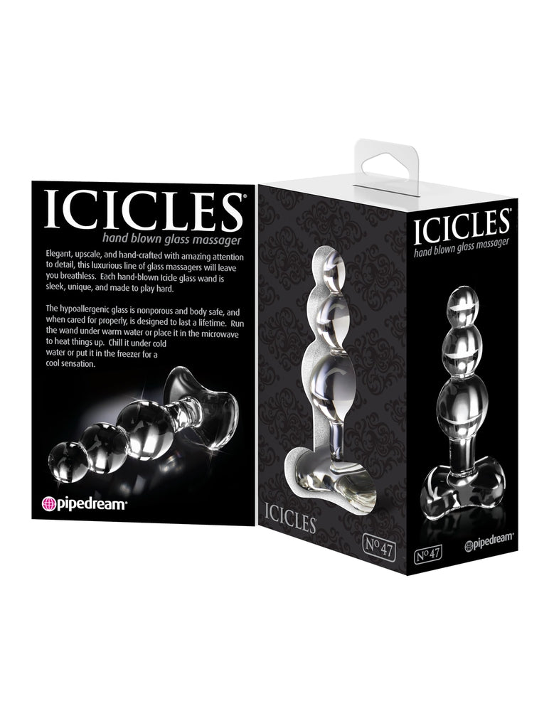 Icicles No. 47 Glass Plug Dildo by Pipedream- The Nookie
