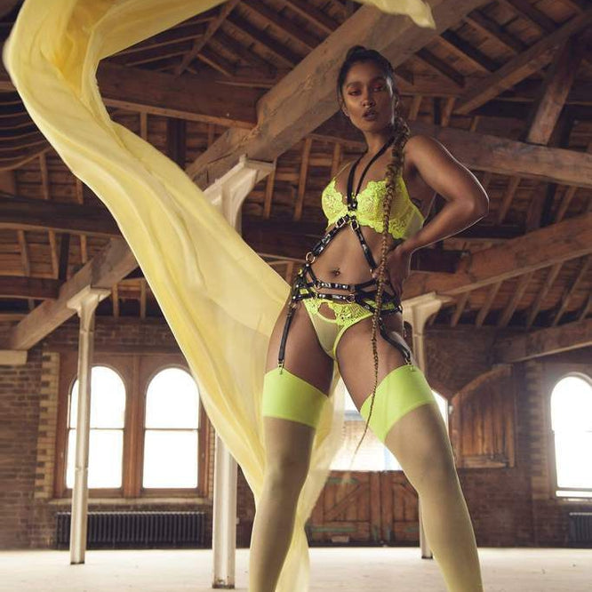 Deco Detail Suspender Harness Lingerie by Playful Promises- The Nookie