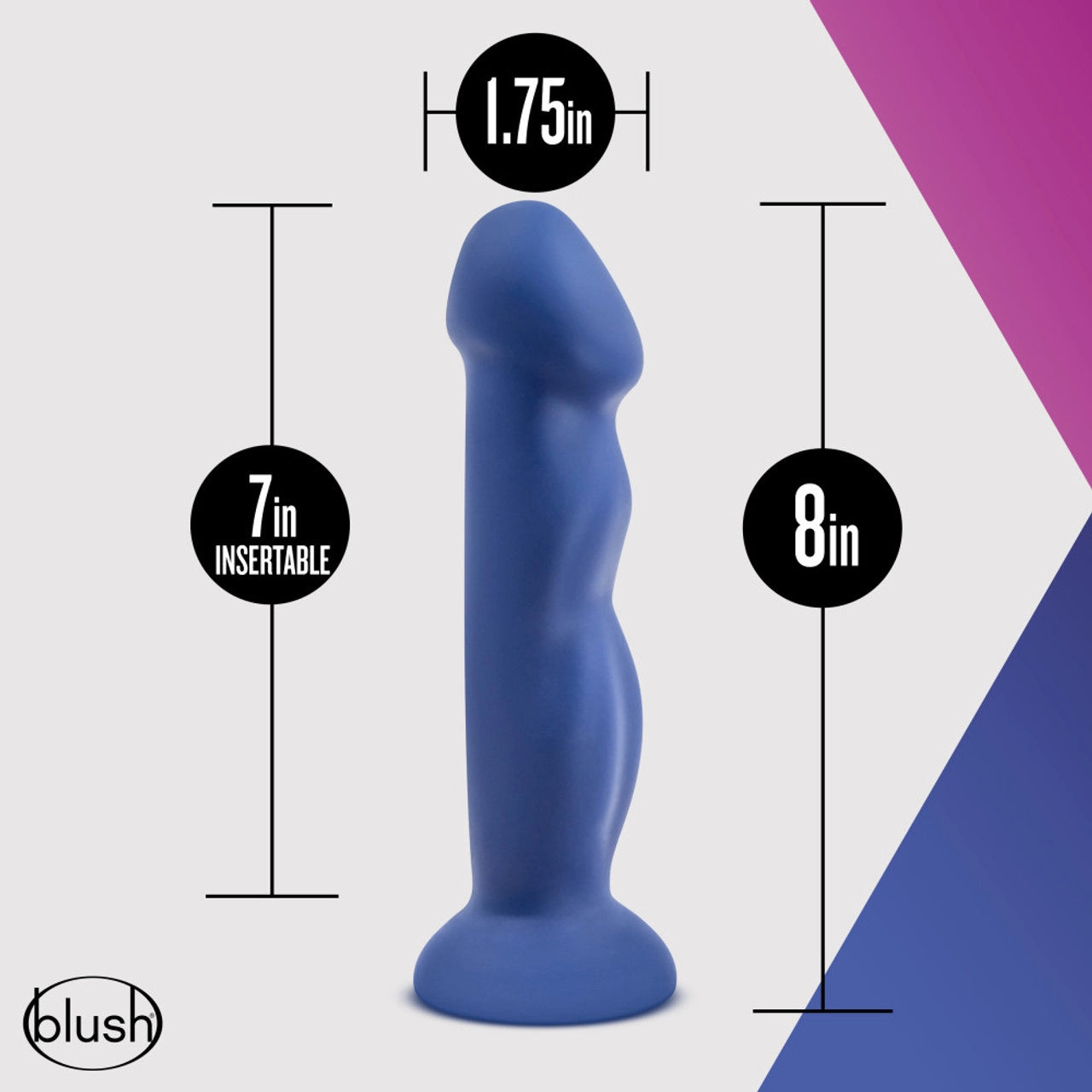 Avant D12 Suko Indigo Dildo by Blush- The Nookie
