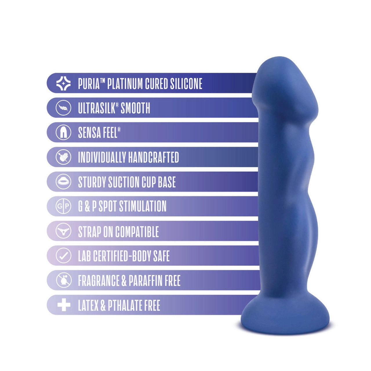 Avant D12 Suko Indigo Dildo by Blush- The Nookie