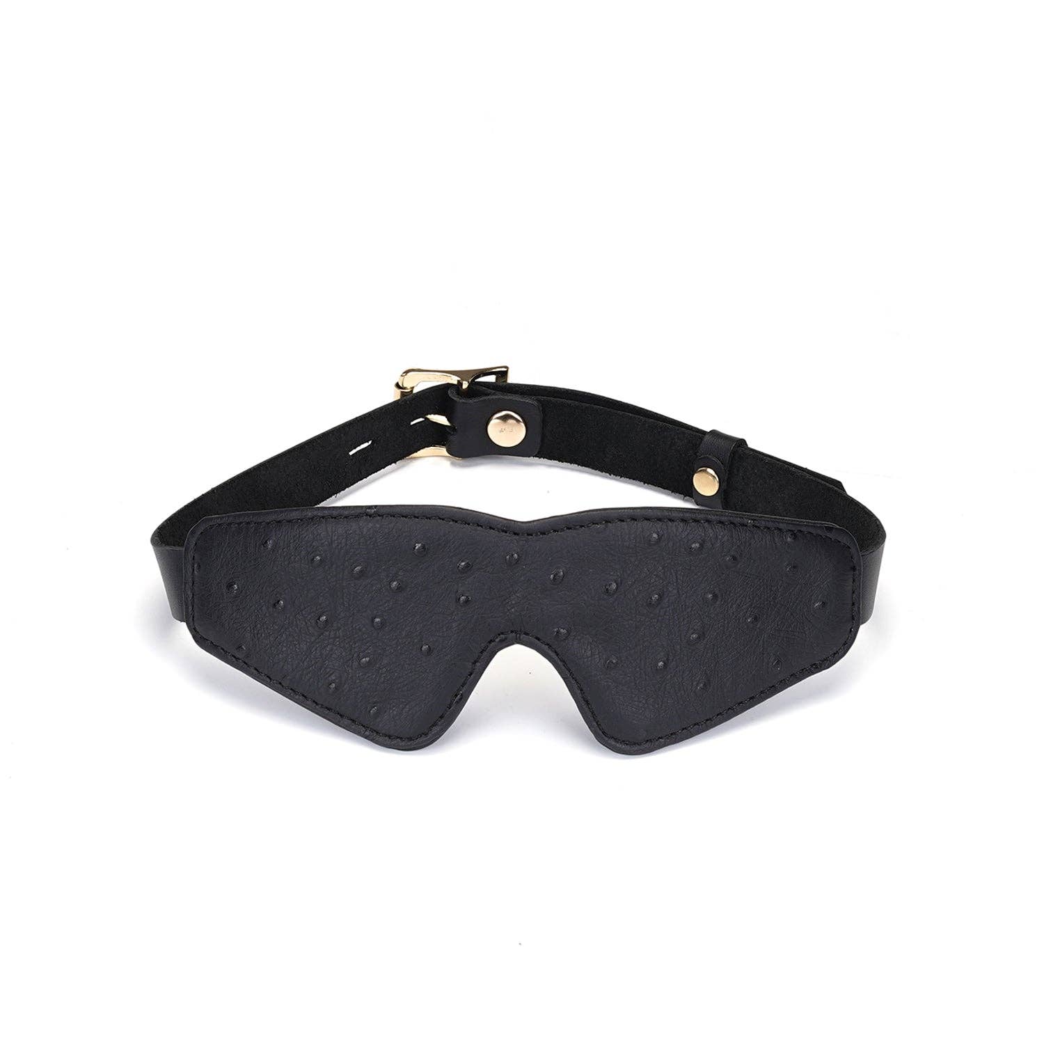 Demon's Kiss Black Leather Blindfold Kink by Liebe Seele- The Nookie